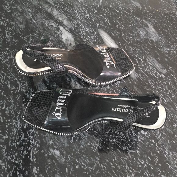 BRAND NEW JUICE COUTURE SLINGBACK DAZZLING RHINESTONE LOGO SANDAL R3 - Picture 14 of 16